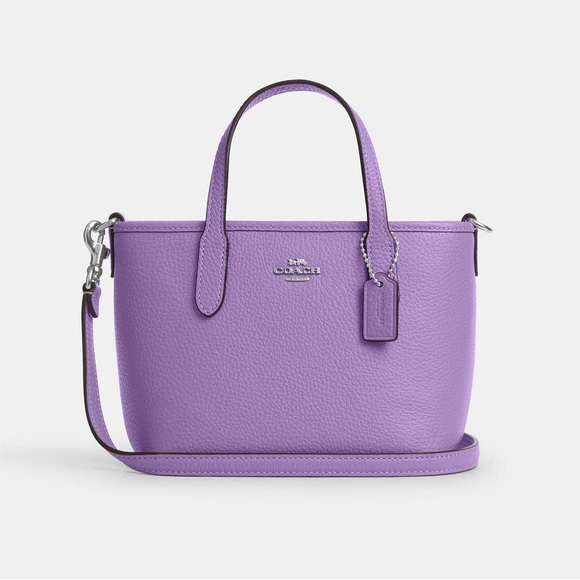 NWT Coach City Mini Tote Bag in purple- Iris - Picture 1 of 10